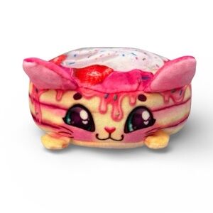 Cookeez Makery Treatz Strawberry Pancake Kitty Plush Interactive Toy